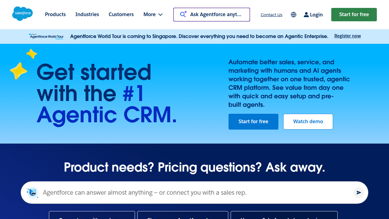 Salesforce CRM helps remote sales teams track leads, manage customer interactions, and streamline their sales process.