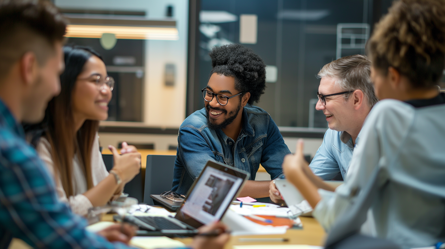 A group of individuals engaged in a discussion, illustrating the value of community feedback and shared insights for thorough product validation.