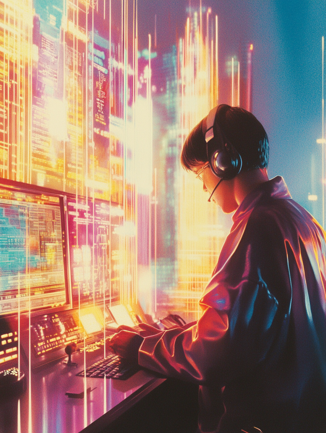 A person analyzing website analytics on a monitor, representing the critical act of tracking Key Performance Indicators for digital presence.