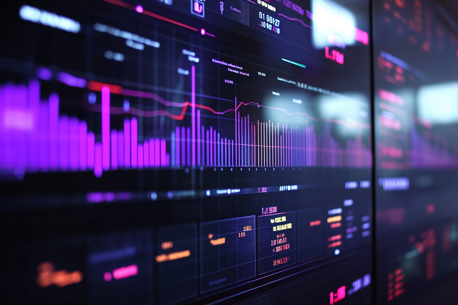 A sales professional intently analyzing a digital dashboard filled with charts and data, representing the critical role of analytics in understanding and improving sales performance.