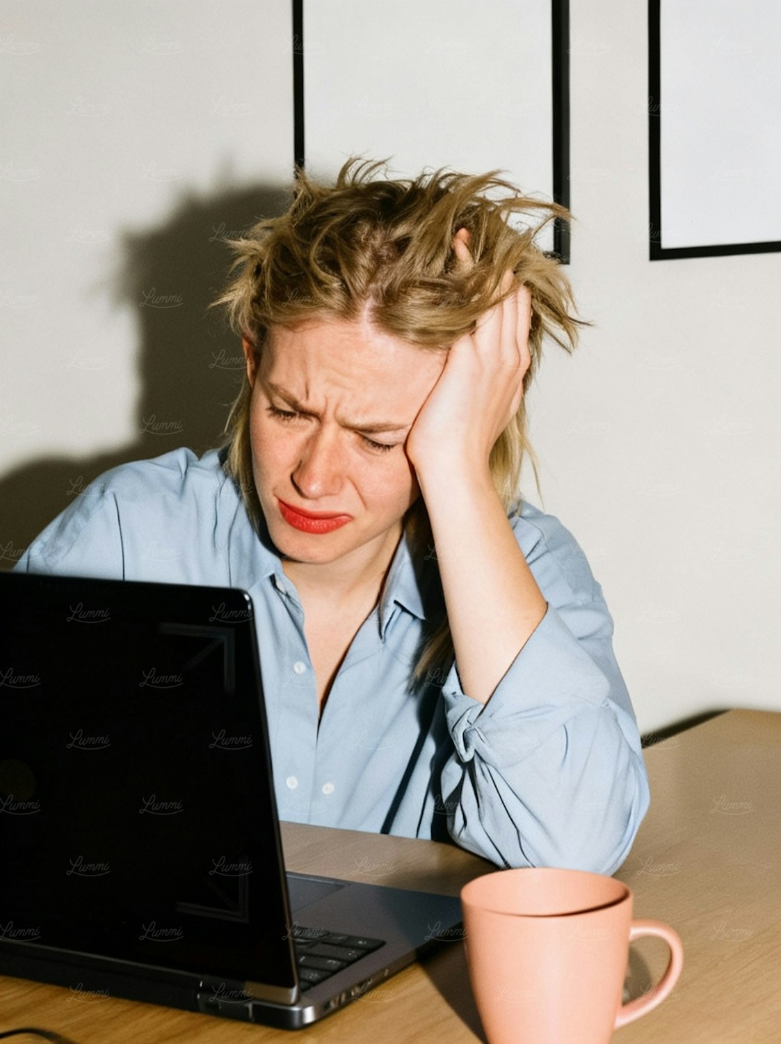 A person expresses frustration while looking at ticket prices on a screen, reflecting common fan experiences.